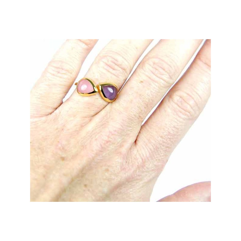 bague lucas jack london resine lilas