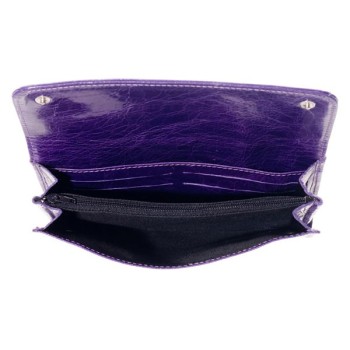 portefeuille cuir violet Mika Sarolea