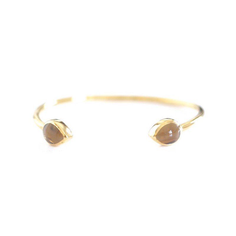 Lucas Jack London Bracelet ajustable Or et Brun