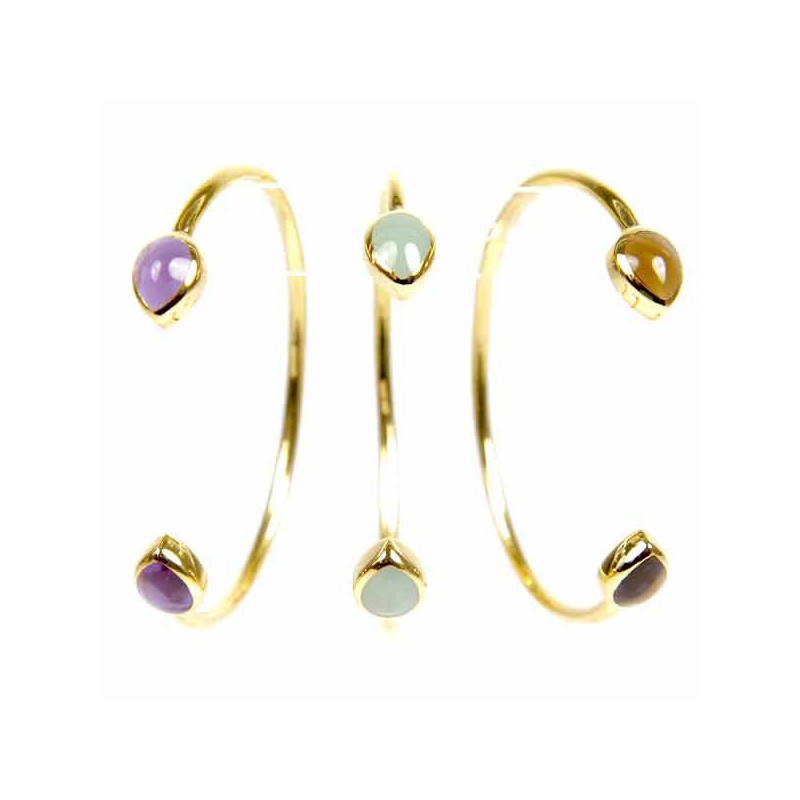 Lucas Jack London Bracelet ajustable Or et Brun