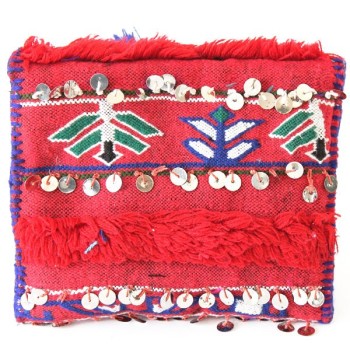 Pochette kilim recycle rouge