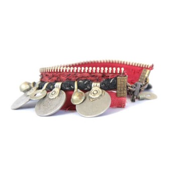 Red Kuchi bracelet ethnic handmade jewelry
