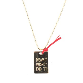 Wish it Dream it Necklace gold color