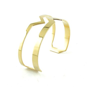 Manchette Géométrique Or