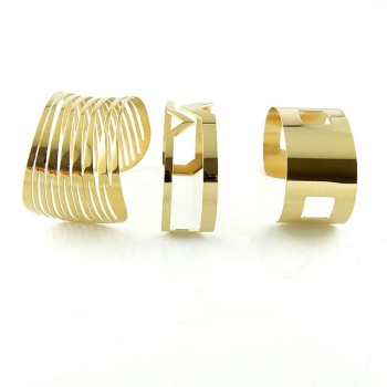 Manchette Géométrique Or