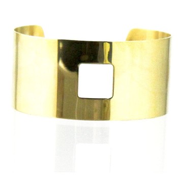 Manchette Design plaqué or jaune