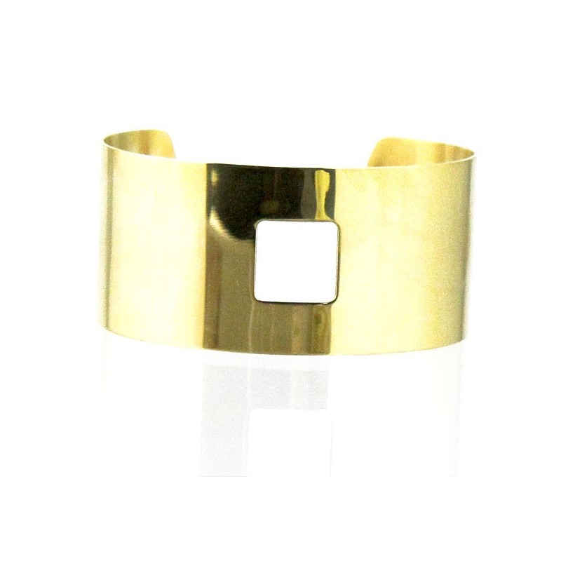Manchette Design plaqué or jaune
