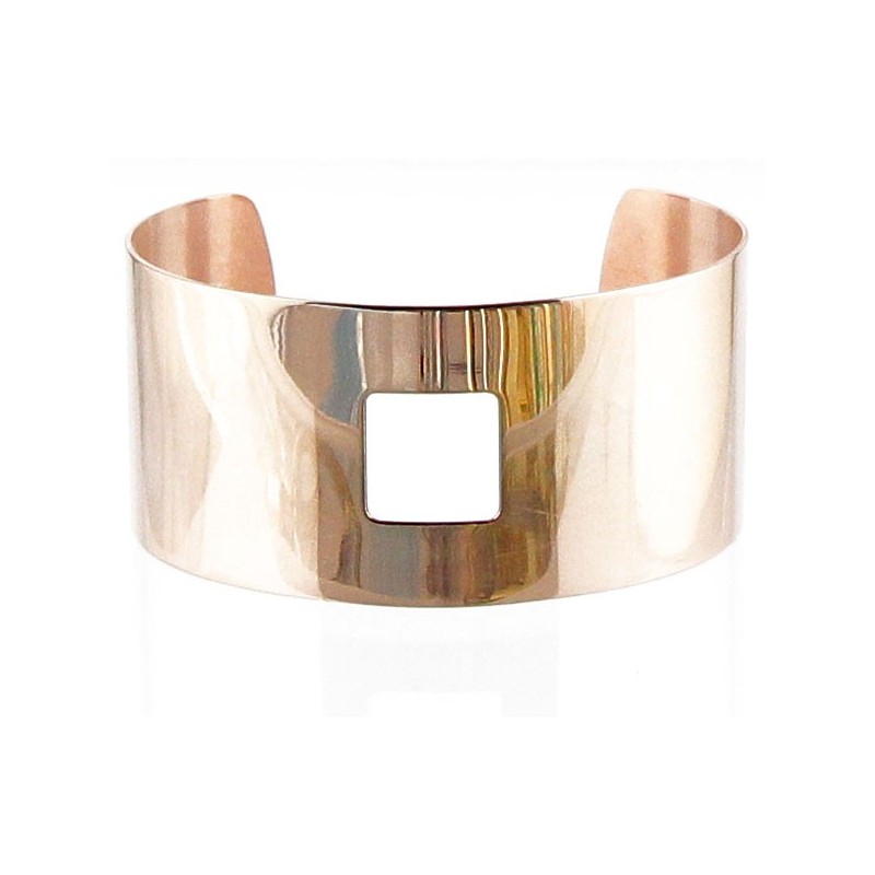 Manchette Design plaque or rose