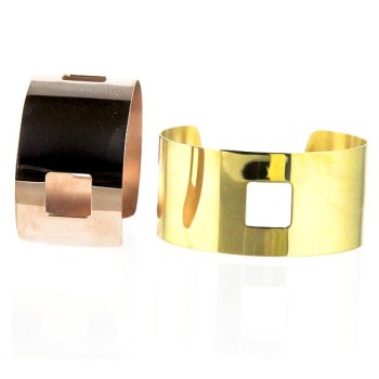 Rose gold-plated cuff bracelet