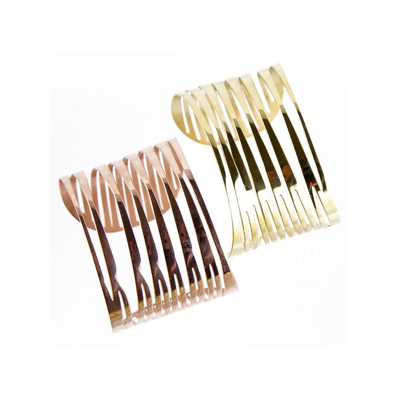 Adjustable rose gold-plated Zebra cuff bracelet