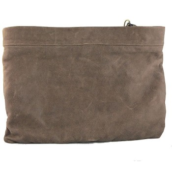 Brown nubuck leather pouch, Mohekann brand Vintage