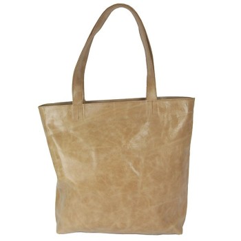 Cabas cuir Beige porté-épaule