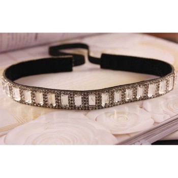 Bijou de tête - Headband noir et Strass pour mariage ou soirée