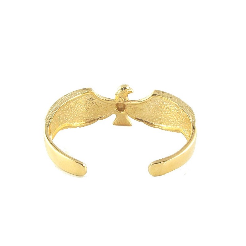 Detail gold eagle bracelet with turquoise stone