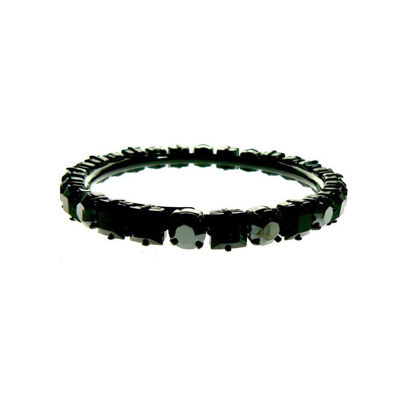 Sonia Rykiel black rhinestone bangle bracelet, a vintage piece