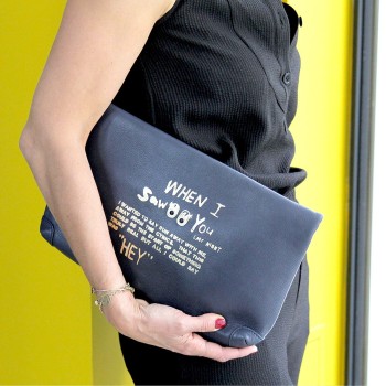 Navy blue envelope pouch