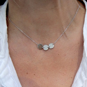 Collier Pastilles Argent