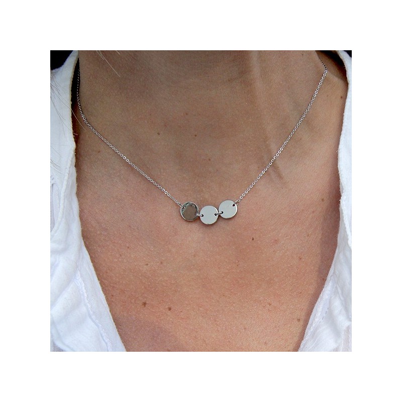 Collier Pastilles Argent