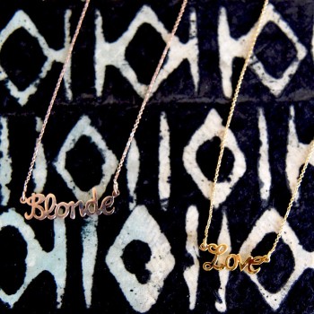 Blonde Necklace pink gold