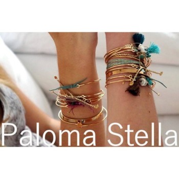 Jonc Argent et lien nubuck Bordeaux