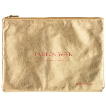 Pochette Fashion Week, doré...