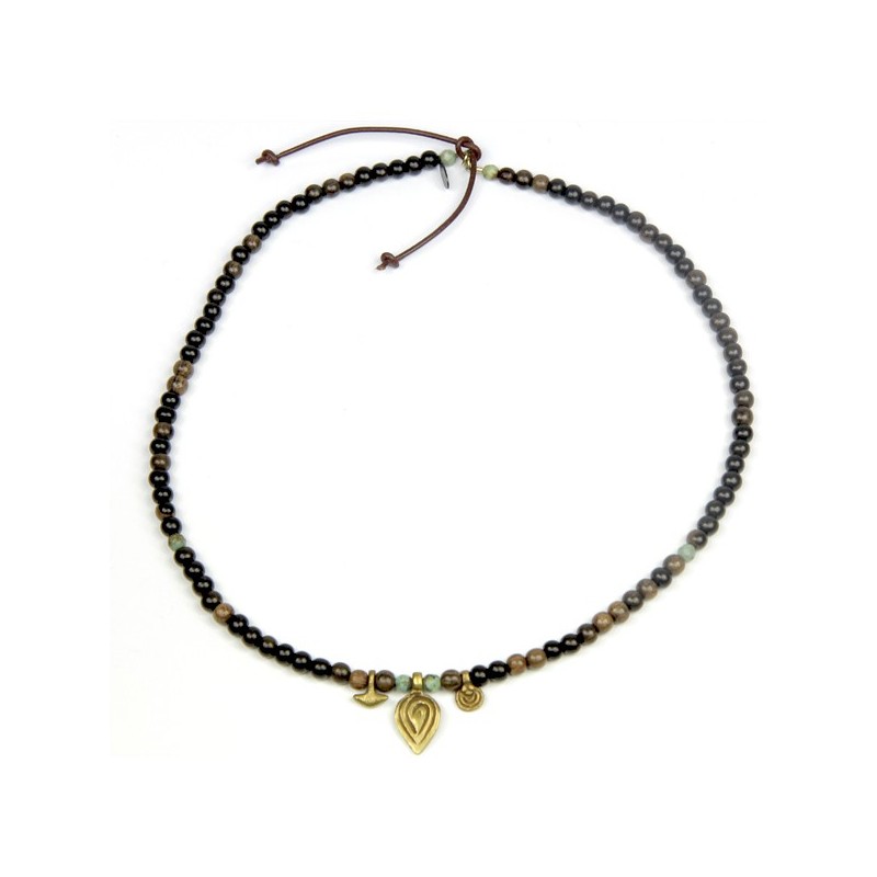 Catherine Michiels - Men's necklace with wooden beads