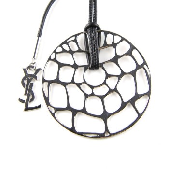 Yves Saint Laurent - Vintage Silver Pendant Necklace close up