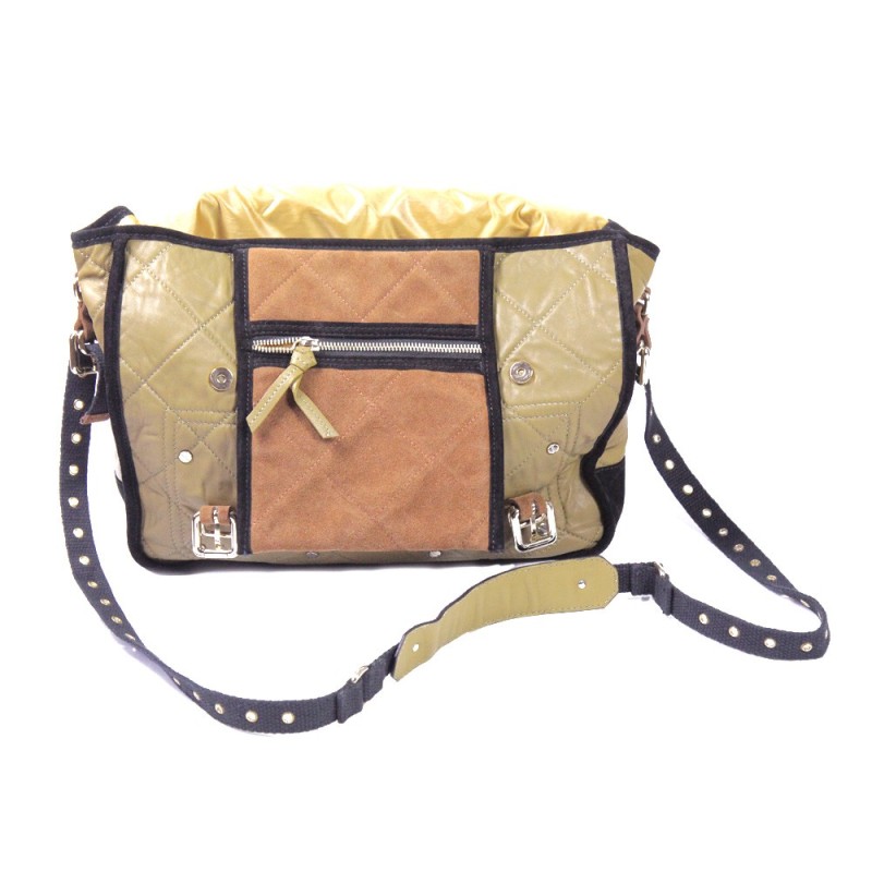 Sonia Rykiel - Besace en cuir matelassé vintage