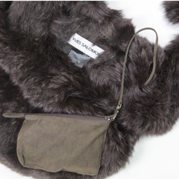 Sac Fourrure lapin tricoté 