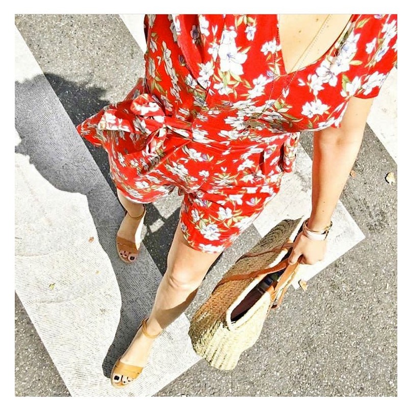 Panier de Plage en feuilles de palmier doum