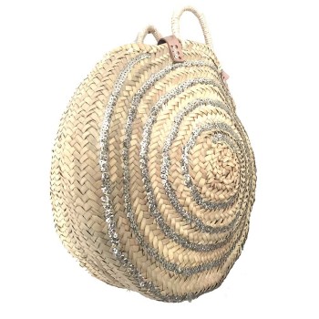 panier rond paillettes