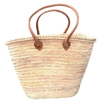 Panier plage osier tressé artisanal | Matemonsac