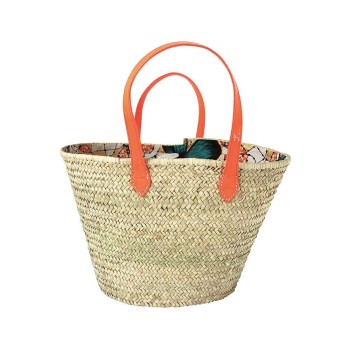 Panier de plage paille tressée