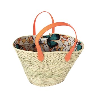 Panier de plage paille tressée