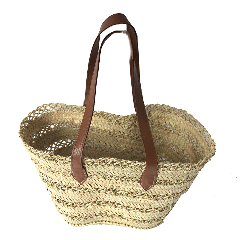 lace style beach straw basket