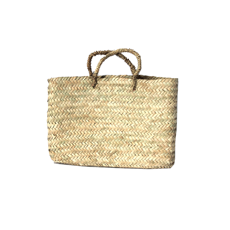 Mini Panier en feuilles de palmier tressées naturelles