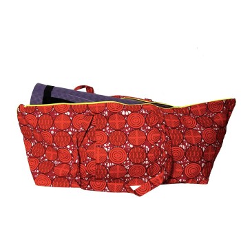 details Red wax cotton yoga mat bag
