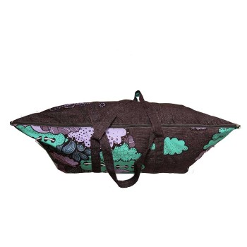 Brown printed wax cotton yoga mat bag Maud Fourier