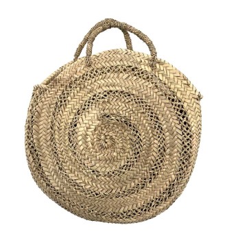 Circular straw basket -...