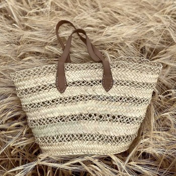 lace style beach straw basket
