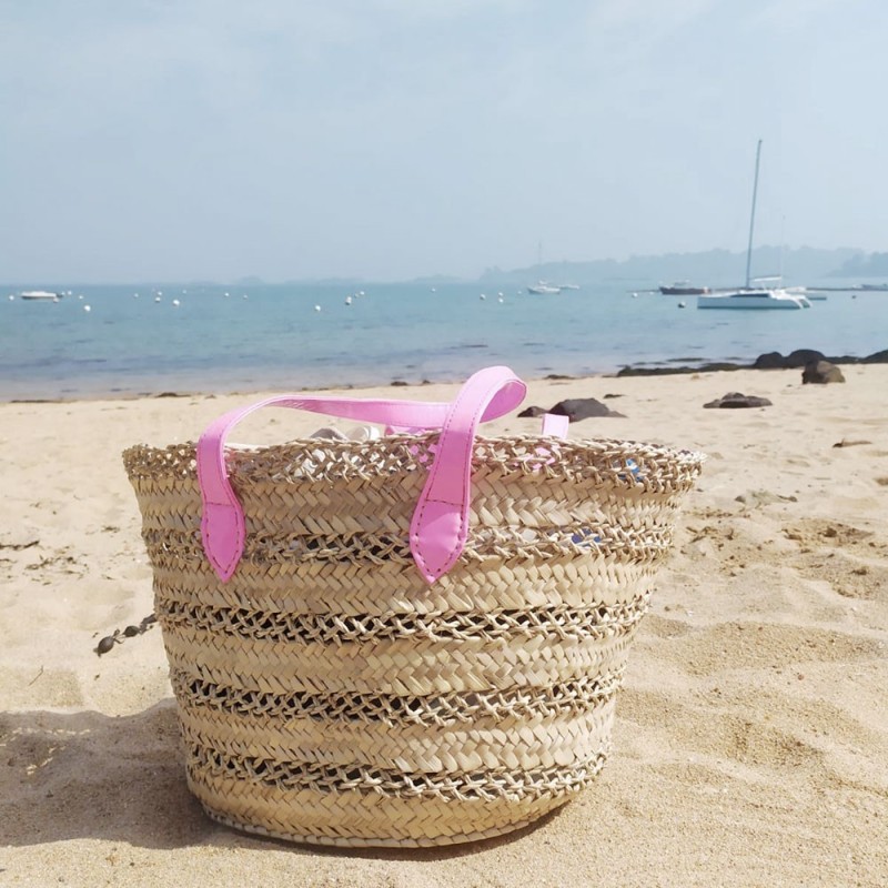 woven straw beach basket