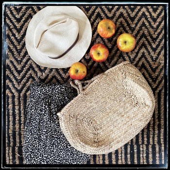 panier ovale paille doum