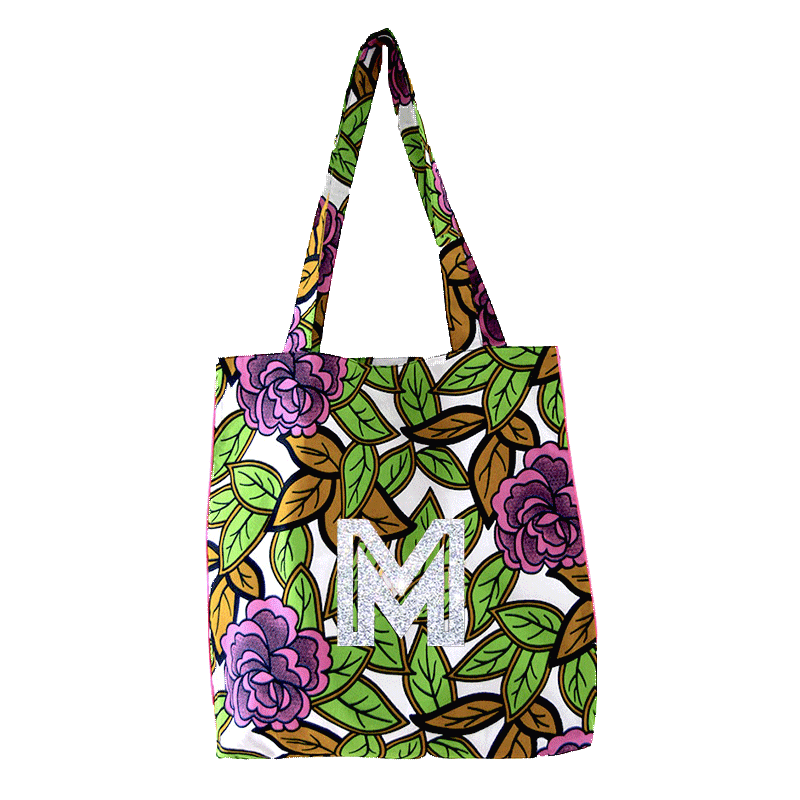 tote bag coton wax monogram de Maud Fourier