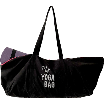 Black glitter yoga mat bag