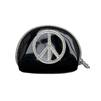 Anne Charlotte Goutal Peace and love blanc and silver wallet