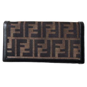 Fendi brown monogram canvas wallet second hand