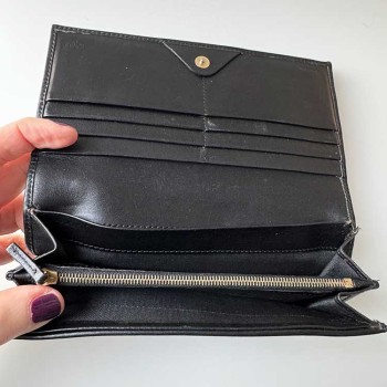 fendi Portefeuille seconde main toile et cuir