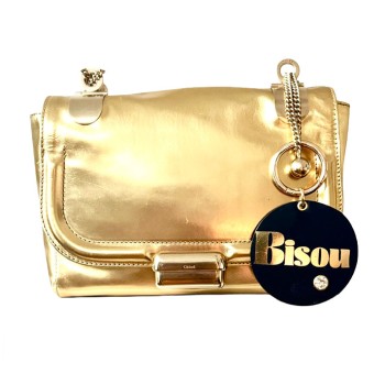 chloe sac mathilde cuir dore vintage