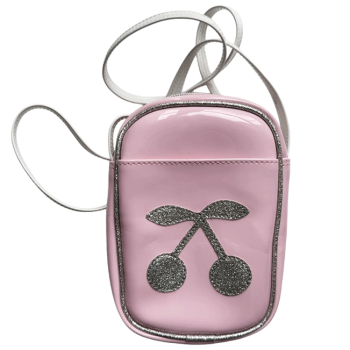 Anne Charlotte Goutal Mini Sac Cerises Rose et argent