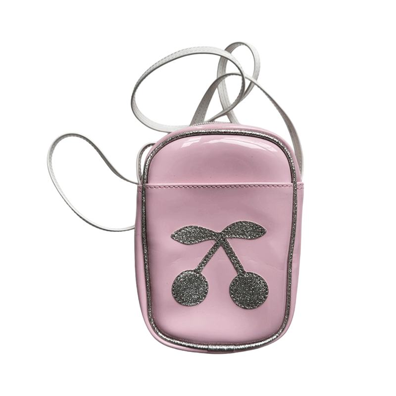 Anne Charlotte Goutal Kids’ pink Cherry vinyl bag